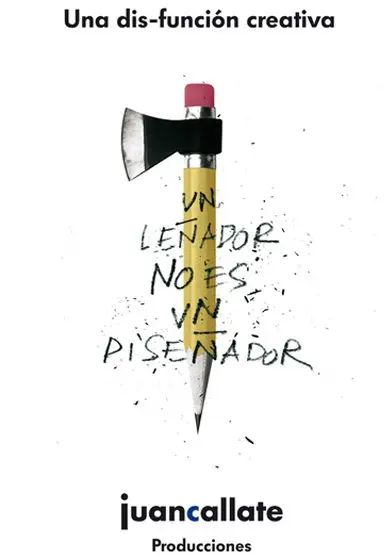 Cartel de Un leñador no es un diseñador