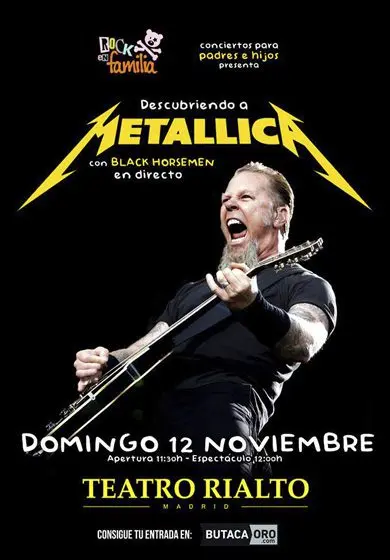 Cartel de Rock en familia: Metallica