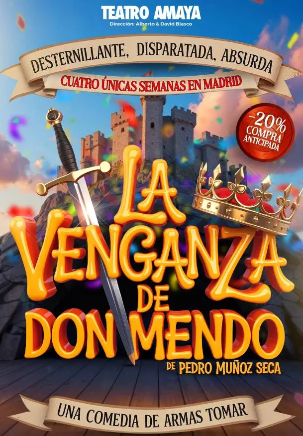 Cartel de La venganza de don Mendo. De Pedro Muñoz Seca