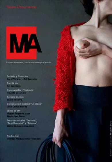 Cartel de Ma. Con una amamanto y con la otra sostengo el mundo