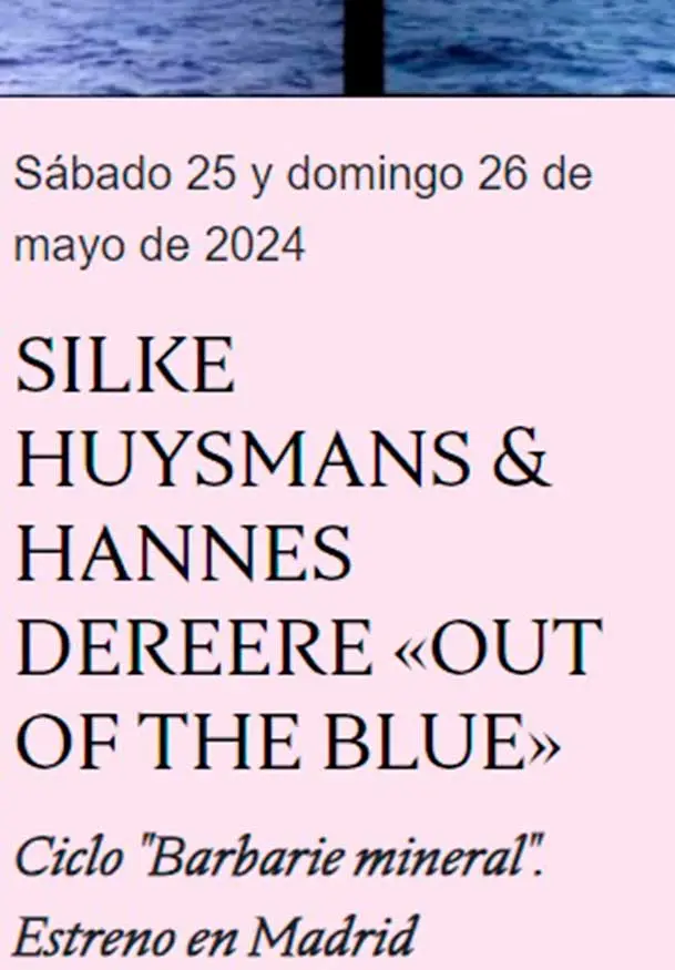 Cartel de Out of the blue