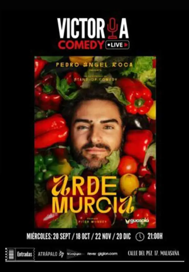 Cartel de Arde Murcia - Pedro Ángel Roca - Victoria Comedy
