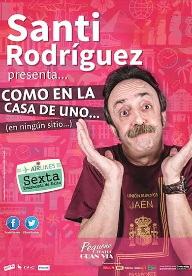 Cartel de Santi Rodríguez: Como en la casa de uno