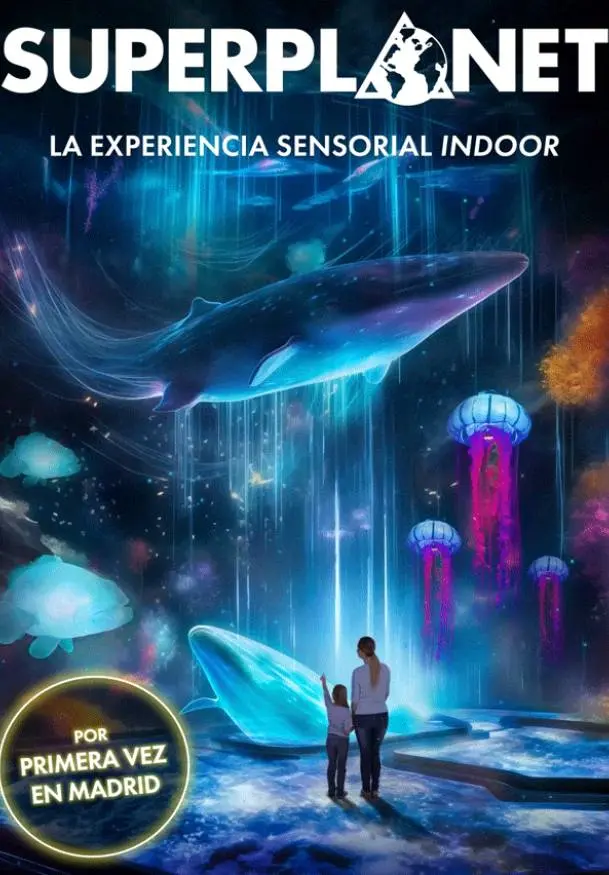 Cartel de Superplanet, la experiencia sensorial indoor