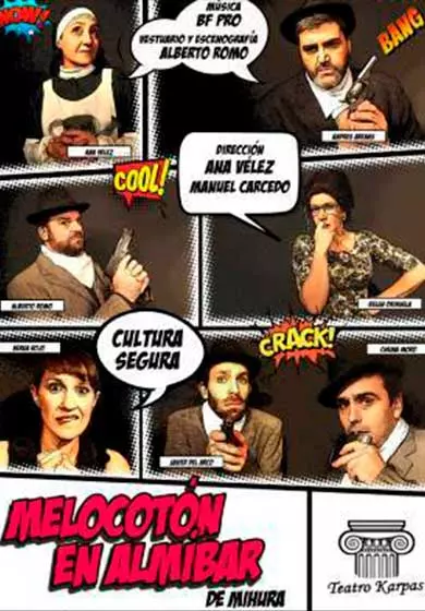 Cartel de Melocotón en Almíbar. Compañía Titular Karpas