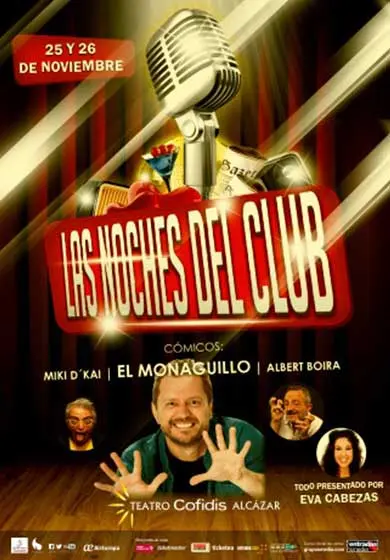 Cartel de Las Noches del Club con el Monaguillo