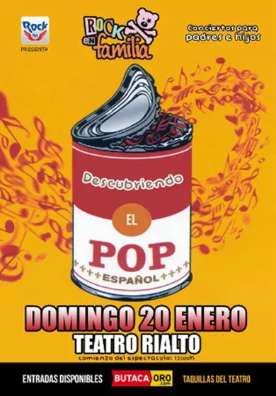 Cartel de Rock en familia: pop español
