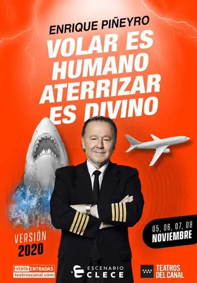 Cartel de Volar es humano, aterrizar es divino