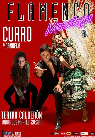 Cartel de Flamenco y Monólogos - Curro de Candela
