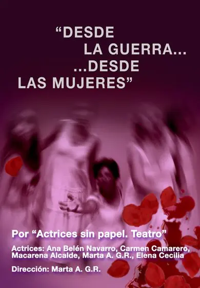 Cartel de Desde la guerra... desde las mujeres