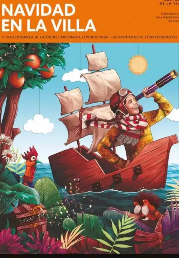 Cartel de Navidad en la villa 2023