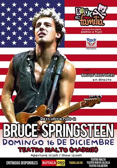 Cartel de Rock en familia: Descubriendo a Bruce Springsteen