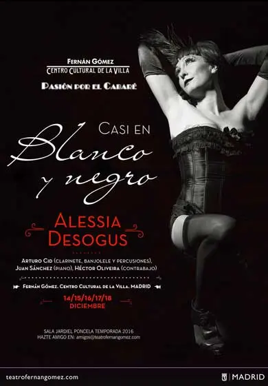 Cartel de Casi en blanco y negro