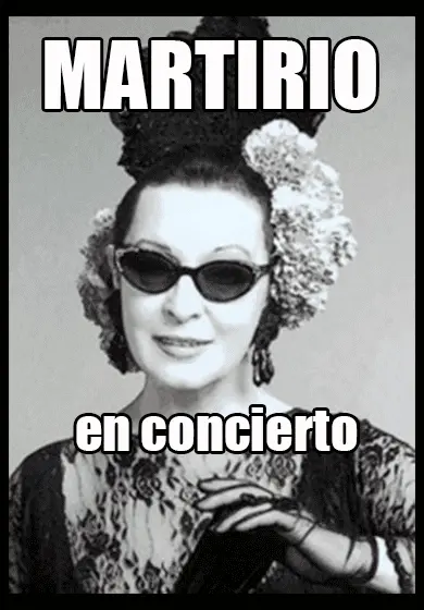 Cartel de Martirio en concierto
