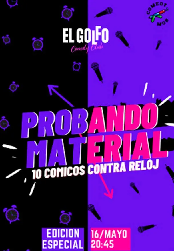Cartel de Probando material