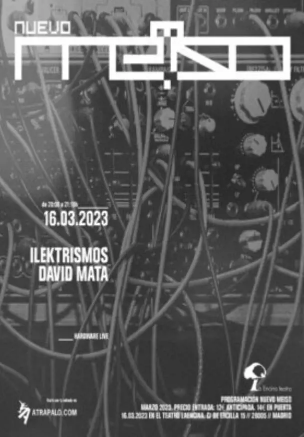Cartel de Nuevo Meïso: Ilektrismos and David Mata