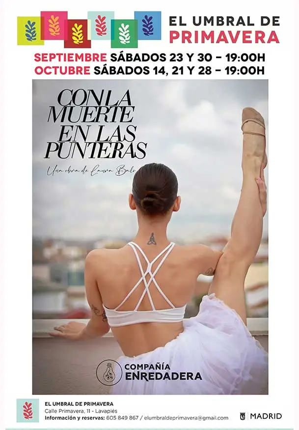 Cartel de Con la muerte en las punteras