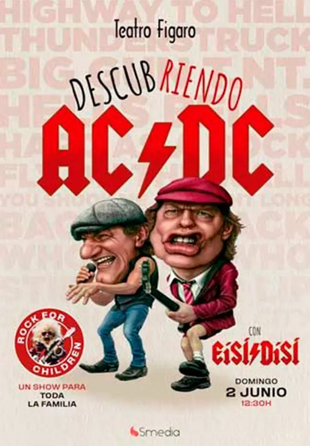 Cartel de Descubriendo AC/DC Rock for children