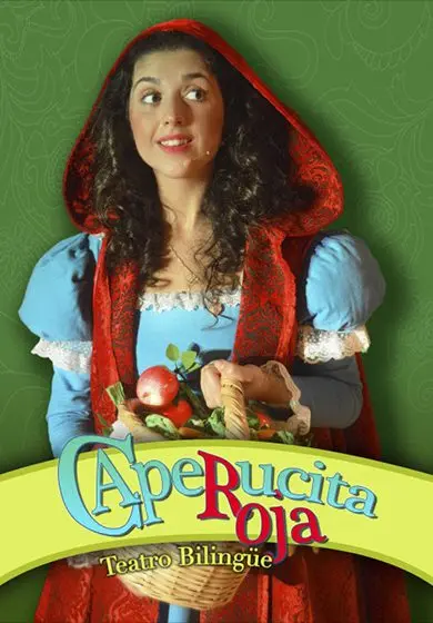 Cartel de Caperucita Roja (teatro bilingüe)