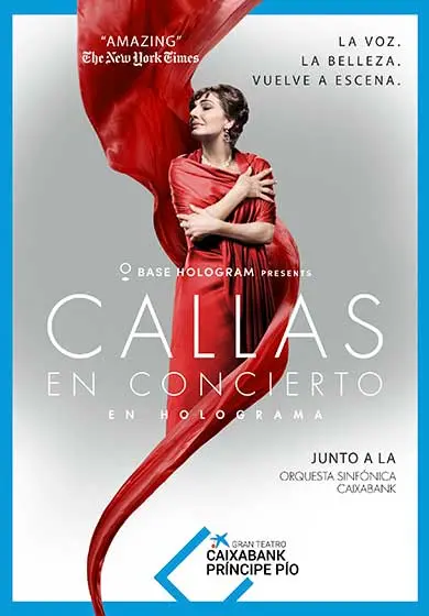 Cartel de Callas en concierto - en holograma