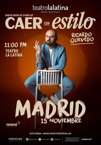 Cartel de Caer con estilo. Una guía para salvar tu dignidad - Ricardo Quevedo