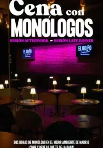 Cartel de Cena con Monólogos