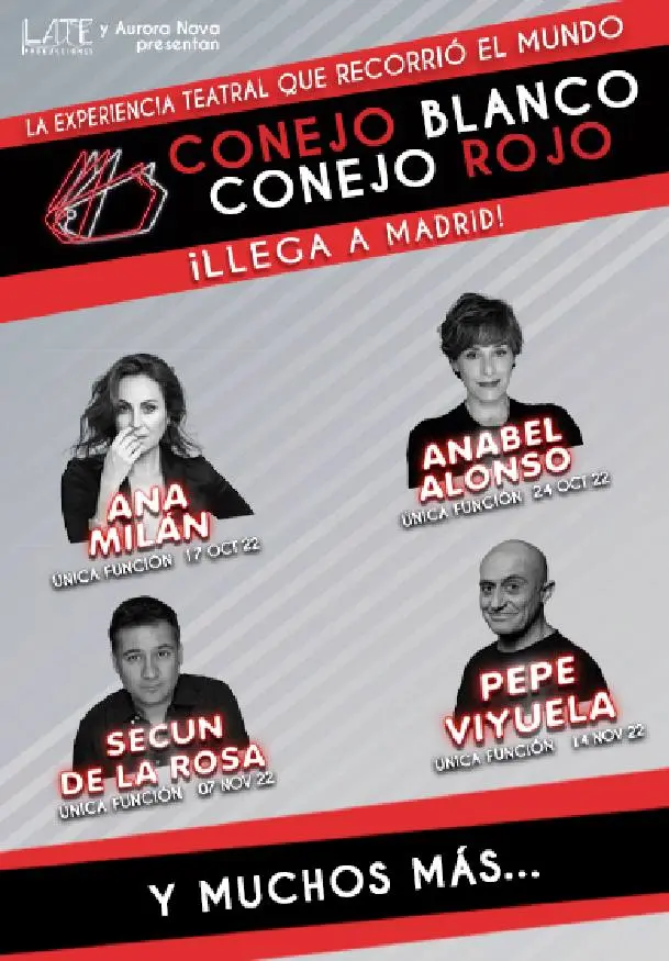 Cartel de Conejo blanco, conejo rojo