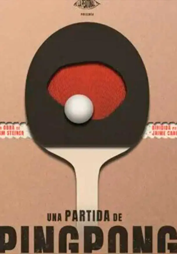 Cartel de Una partida de ping pong
