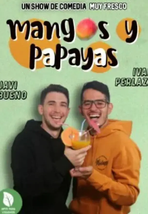Cartel de Mangos y papayas