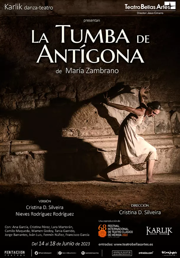 Cartel de La tumba de Antígona - Cristina D. Silveira