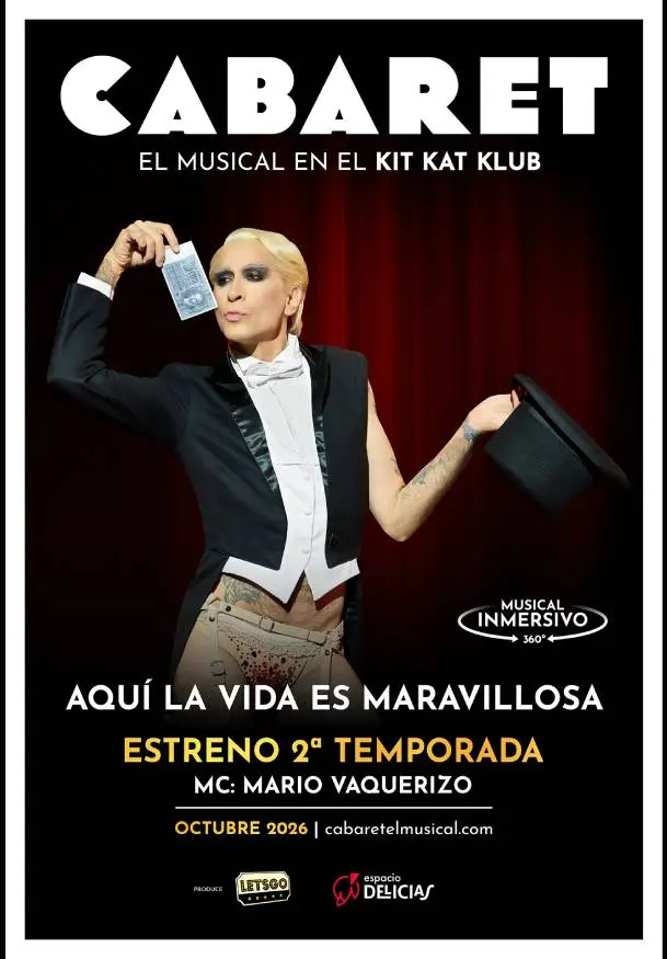 Cartel de Cabaret, el musical en el Kit Kat Club