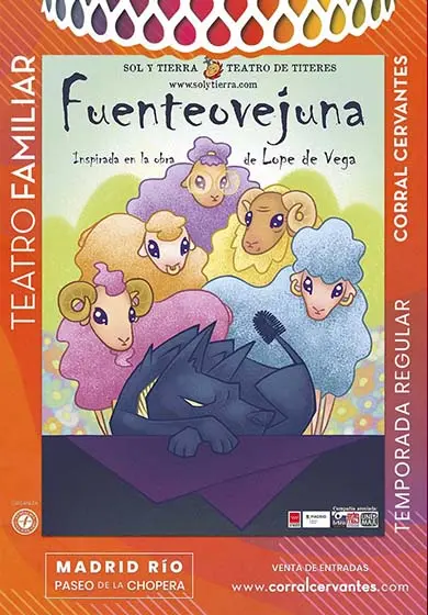 Cartel de Títeres Sol y Tierra: Fuenteovejuna