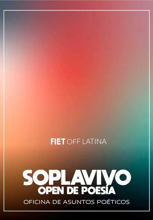 Cartel de Soplavivo Open de Poesía Madrid
