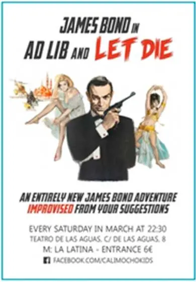 Cartel de Ad Lib and Let Die. James Bond
