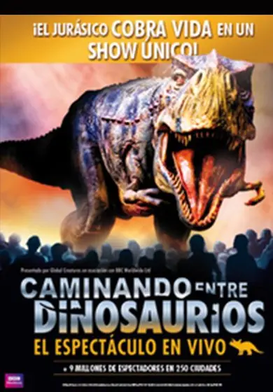 Cartel de Caminando entre dinosaurios