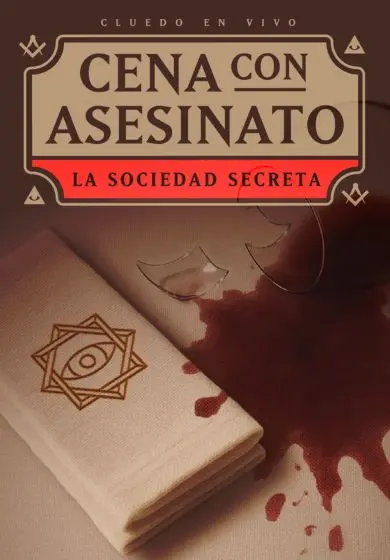 Cartel de Cena + Cluedo en vivo: La Sociedad Secreta