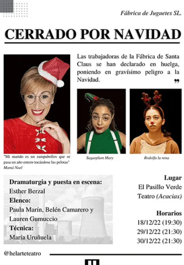 Cartel de Cerrado por Navidad