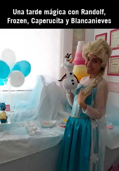 Cartel de Una tarde mágica con Randolf, Frozen, Caperucita y Blancanieves