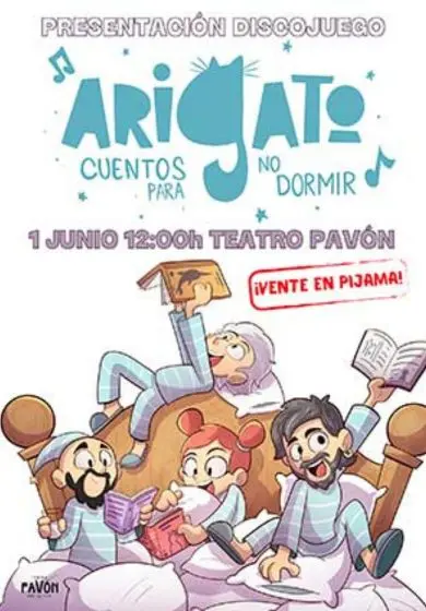 Cartel de Arigato, cuentos para no dormir