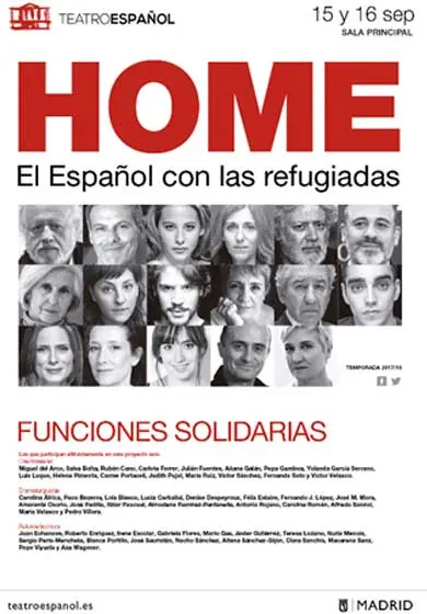 Cartel de Home: El Español con las refugiadas