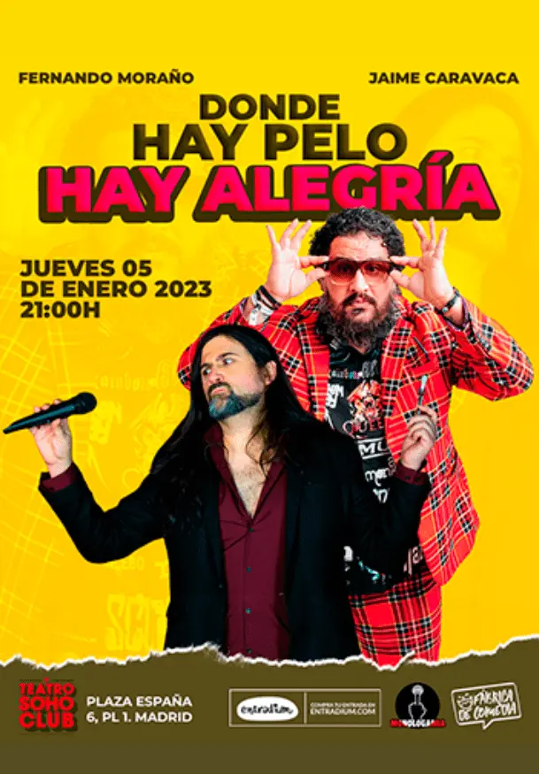 Cartel de ¡Donde hay pelo, hay alegría!