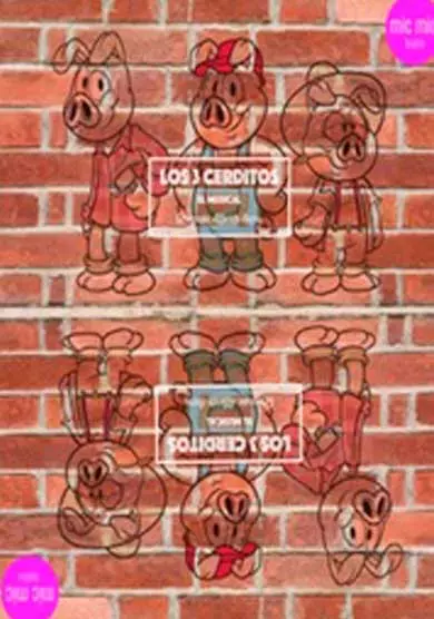 Cartel de Los tres cerditos, el musical - Mic Mic