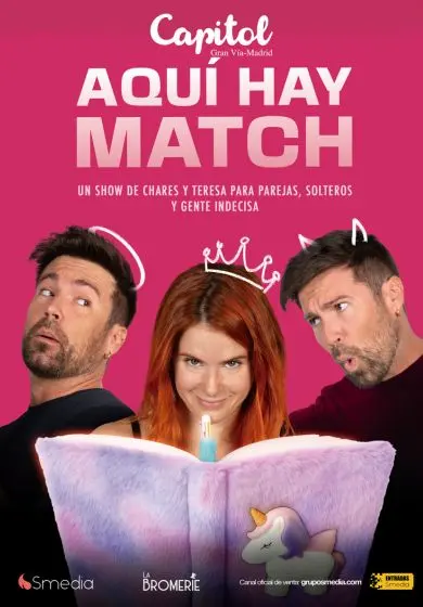 Cartel de Aquí hay match - Chares y Teresa