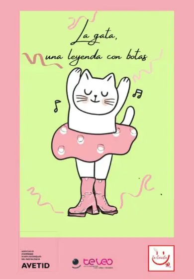 Cartel de La gata, una leyenda con botas