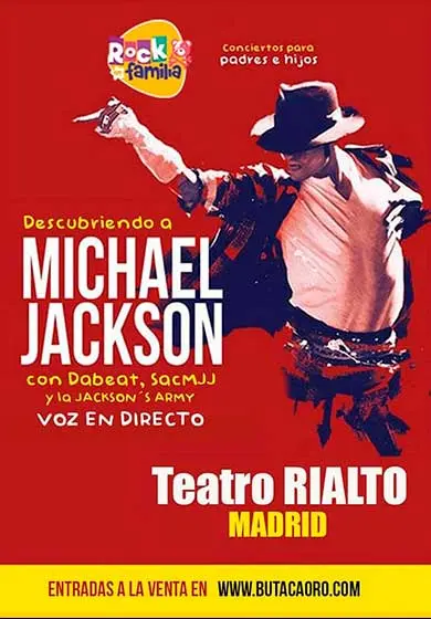 Cartel de Rock en familia: descubriendo a Michael Jackson