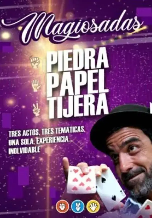 Cartel de Piedra, Papel y Tijera. Mago Nicols