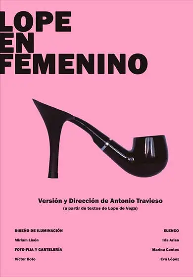 Cartel de Lope en femenino. Gamberrada barroca