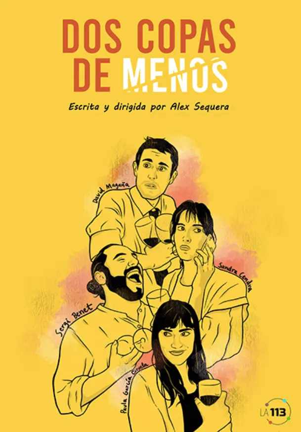 Cartel de Dos copas de menos