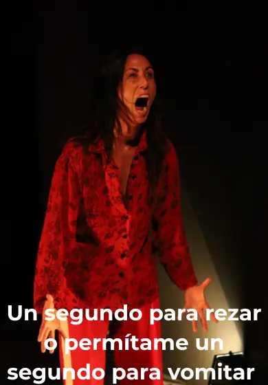 Cartel de Un segundo para rezar o permítame un segundo para vomitar