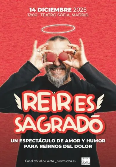 Cartel de Reír es sagrado - Ángel Rielo